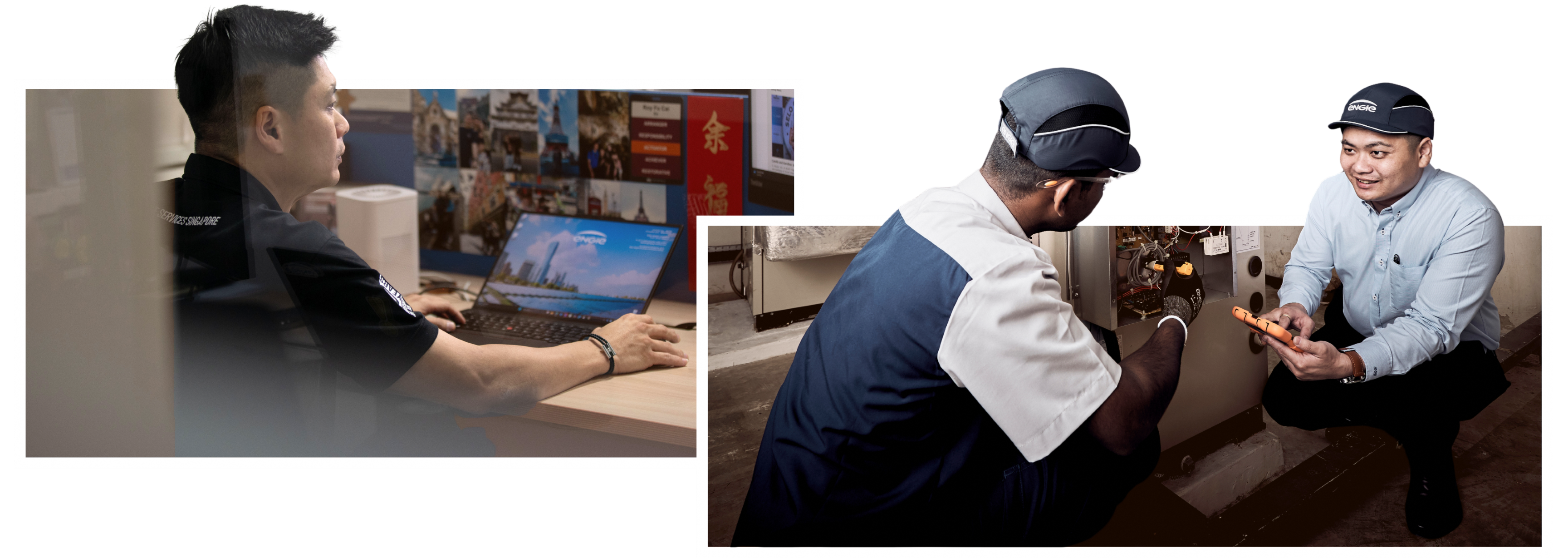 Photos of Roy at work and previously as a technician